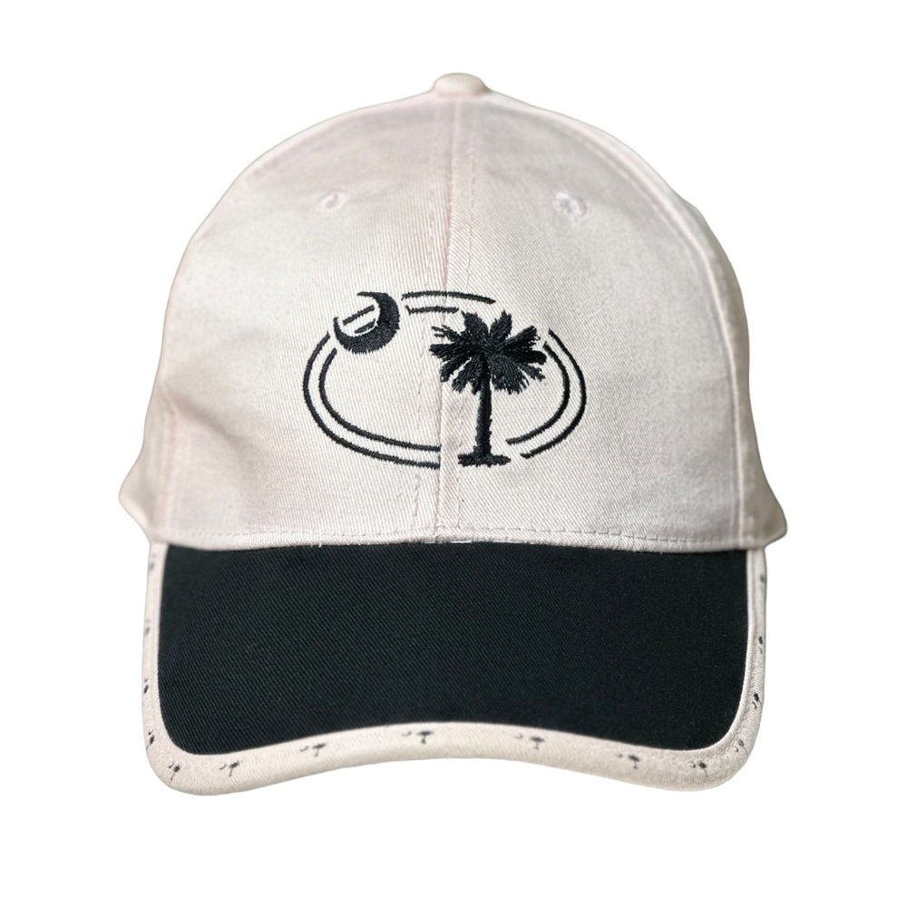 Triangle Sport Palm Tree Sunset Adjustable Baseball Cap Pink Black Women’s OS